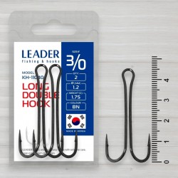Гачки двійники Leader Long Double, 2шт/уп, № 3/0